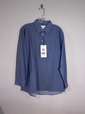 Ministry of supply womens velocity pullover shirt Blue Size L NEW